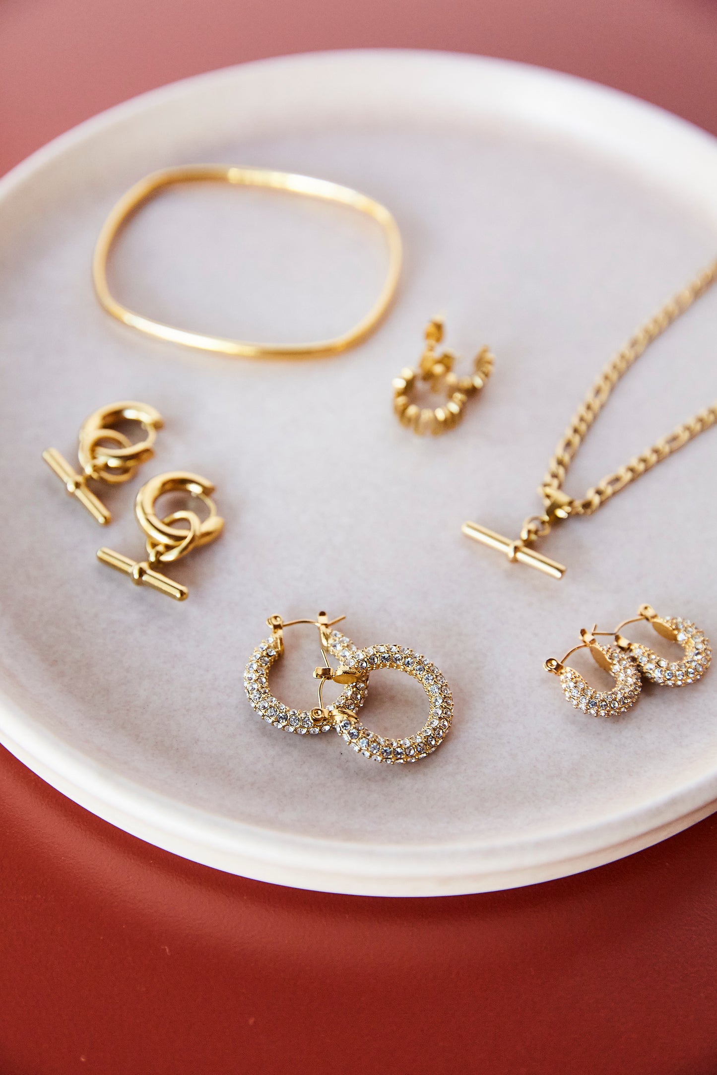 Erin Pavé Hoop Earrings Set