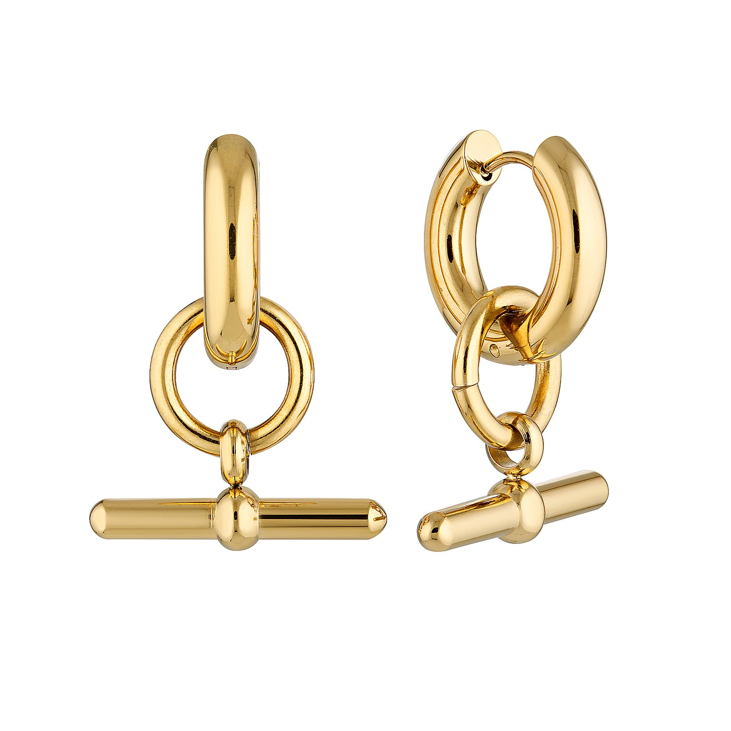 Bre Gold Fob Earrings