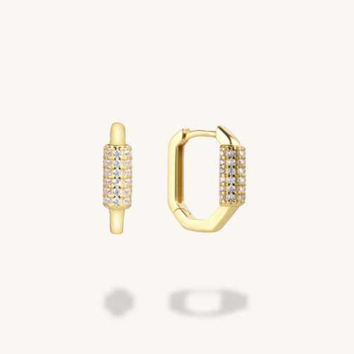 Rhinestone Huggies (Gold)