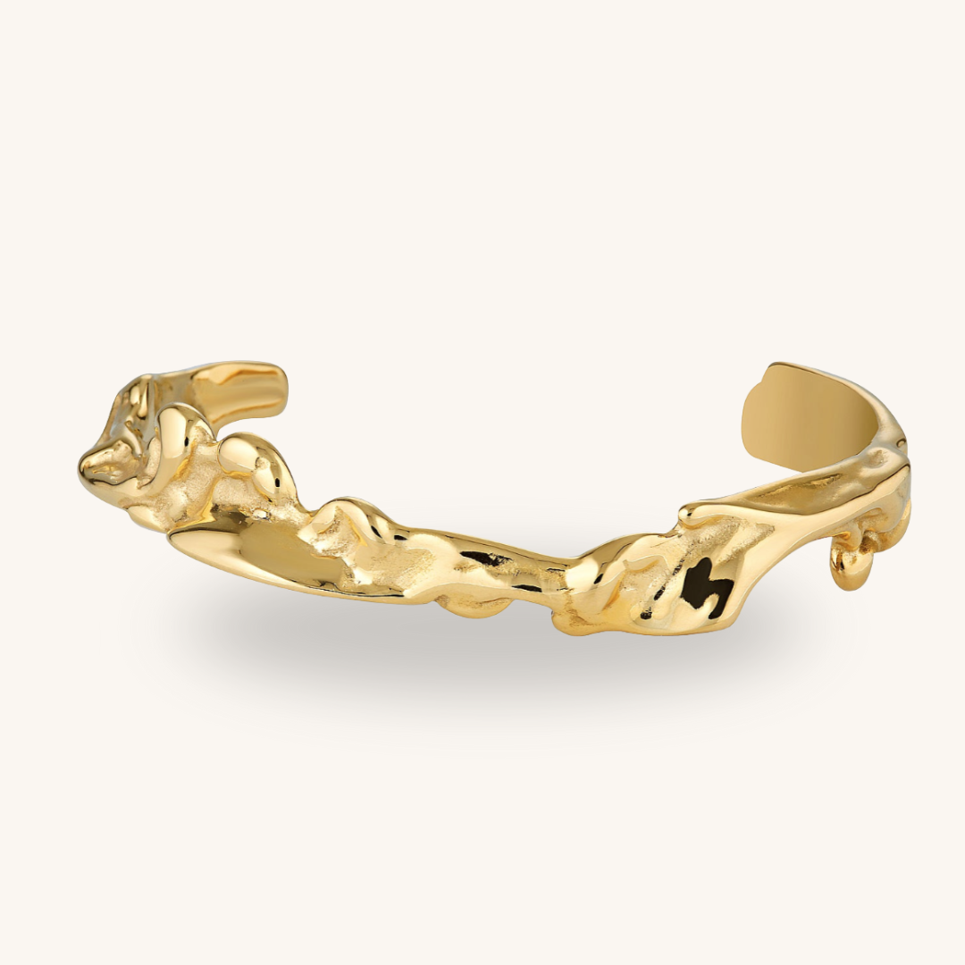 Jennifer Textured Gold Cuff