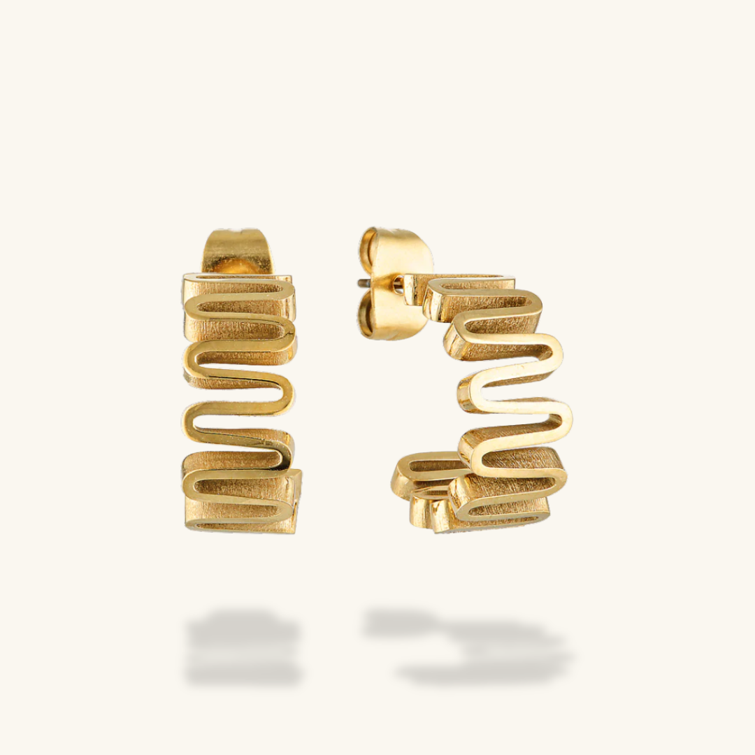 Small Wavy Hoops