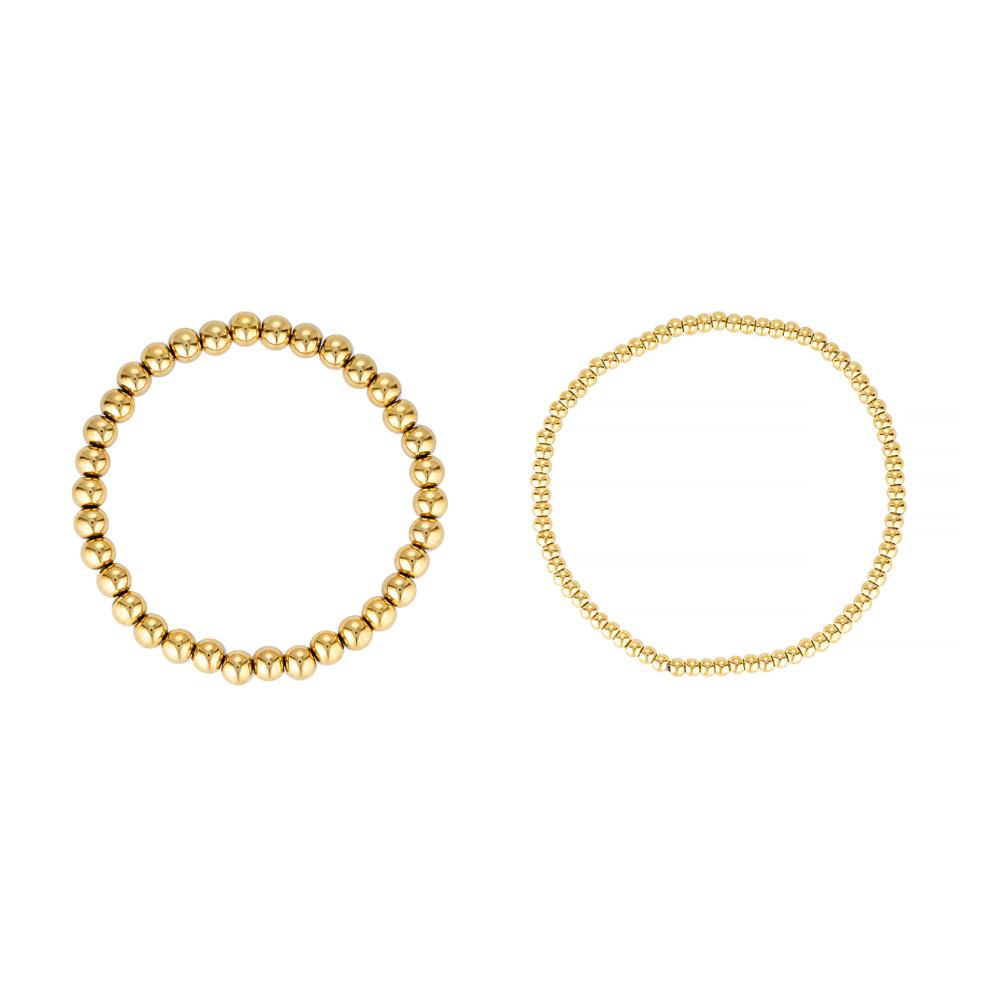 Millie Gold Ball Bracelet Set