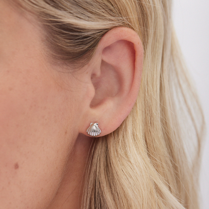 Mini Shell Studs (Silver)