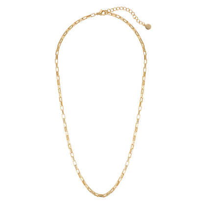 Zoe Box Chain Necklace (Gold)