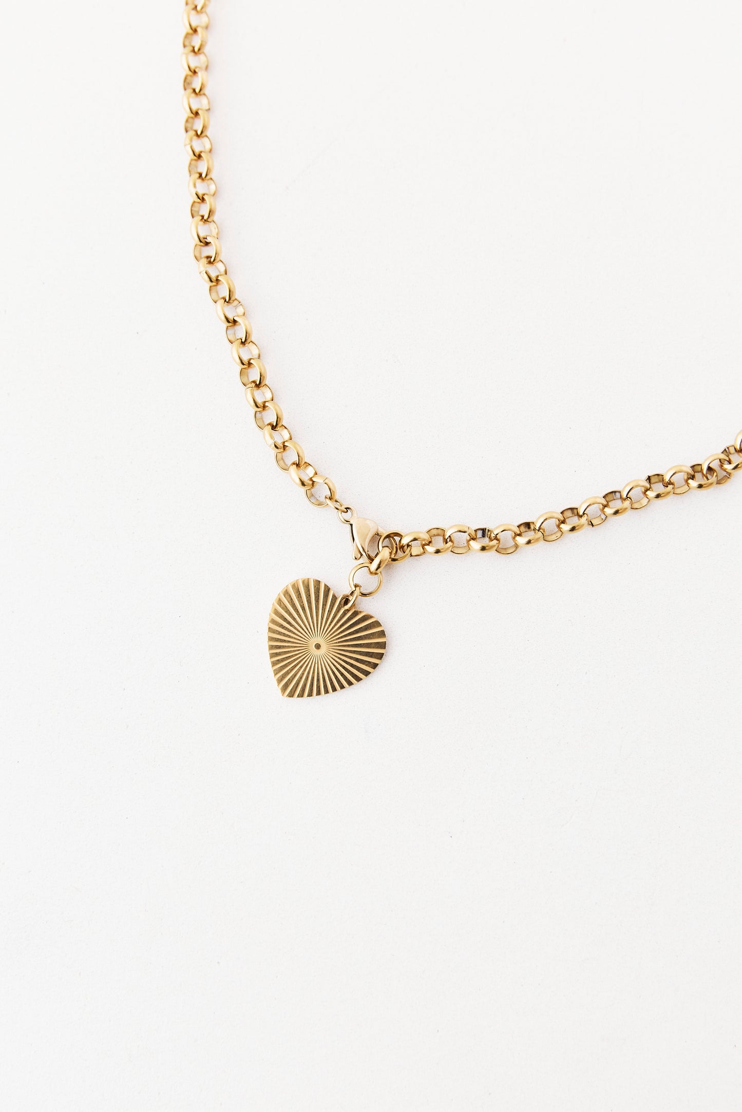 Jamie Gold Heart Charm Necklace