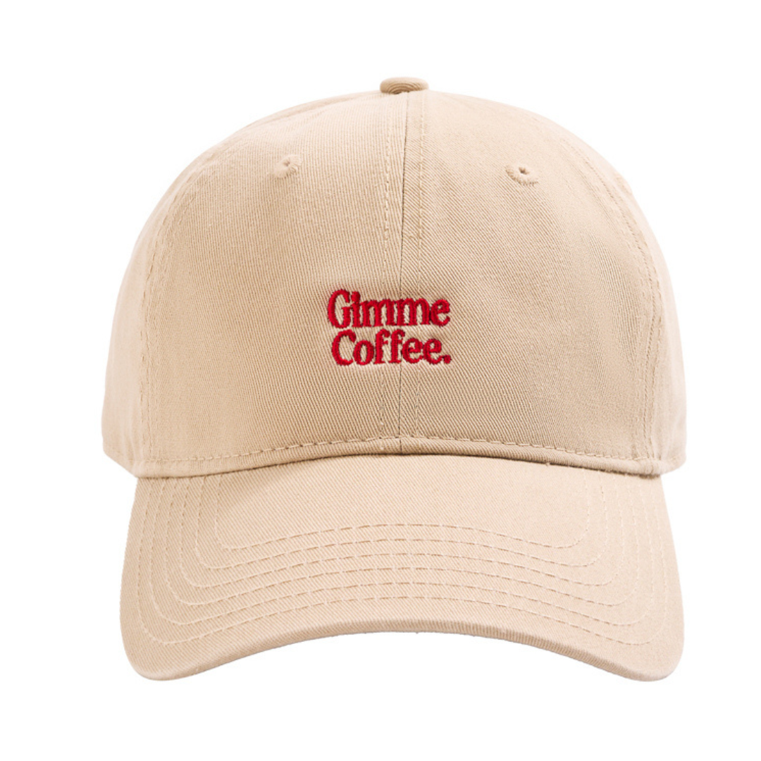 Gimme Coffee Hat (Beige/Red)