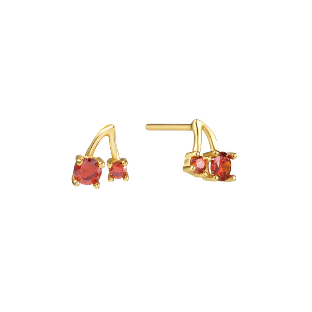 Cherry Studs (Gold)