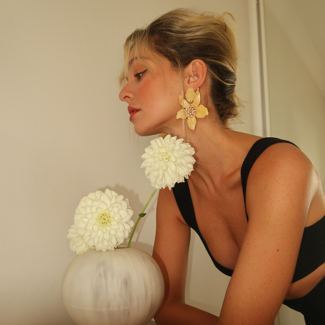 Fleur Statement Flower Earrings