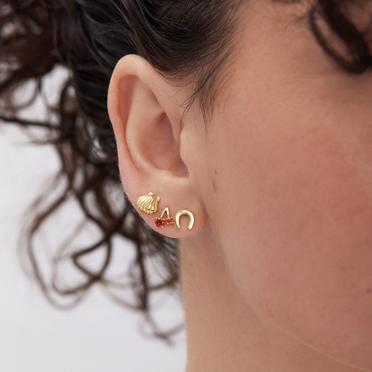 Cherry Studs (Gold)