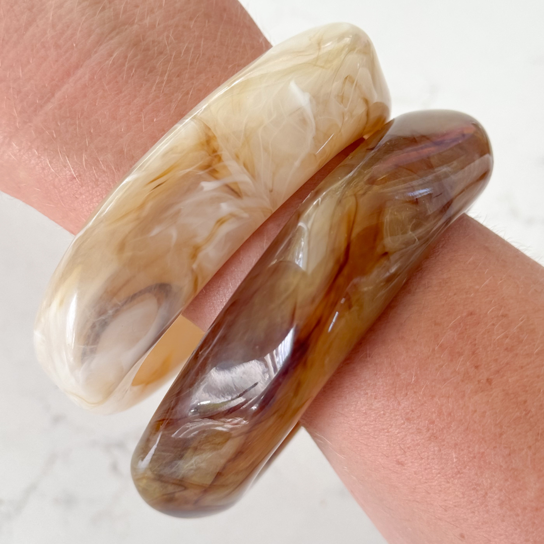 Adelle Resin Bangle (Coffee)