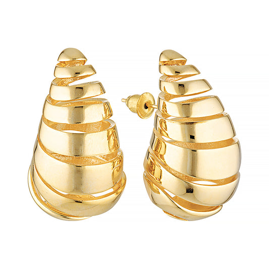 Brooke Spiral Teardrop Earrings (Gold & Silver)