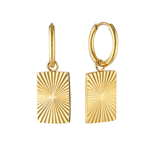 Esther Gold Tag Earrings