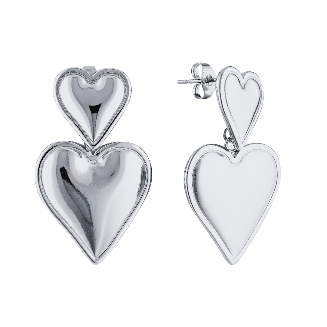 Alexandra Double Heart Earrings